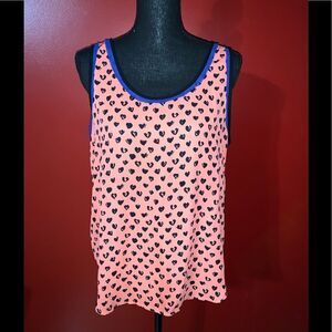 Forever 21 Women’s Heart Pattern Tank Top